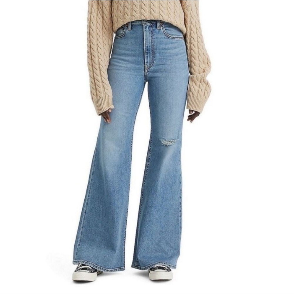 Levi's Light Blue High-Rise Flare Jeans